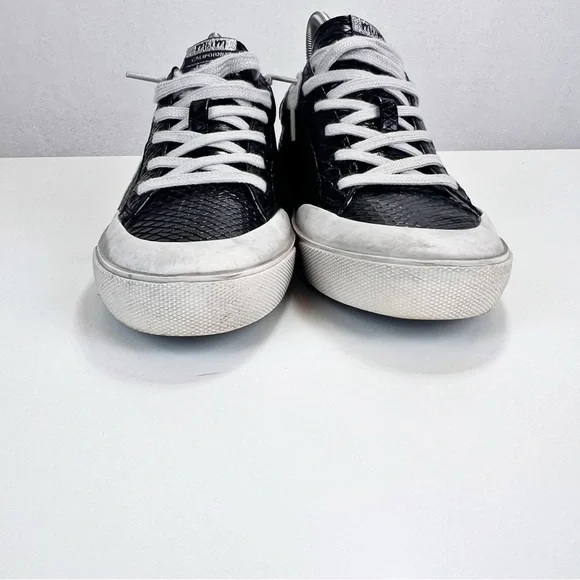 Mi.iM Sadie Croc Star Sneaker Black Size 9 Embossed Slip‎ On - Picture 2 of 10